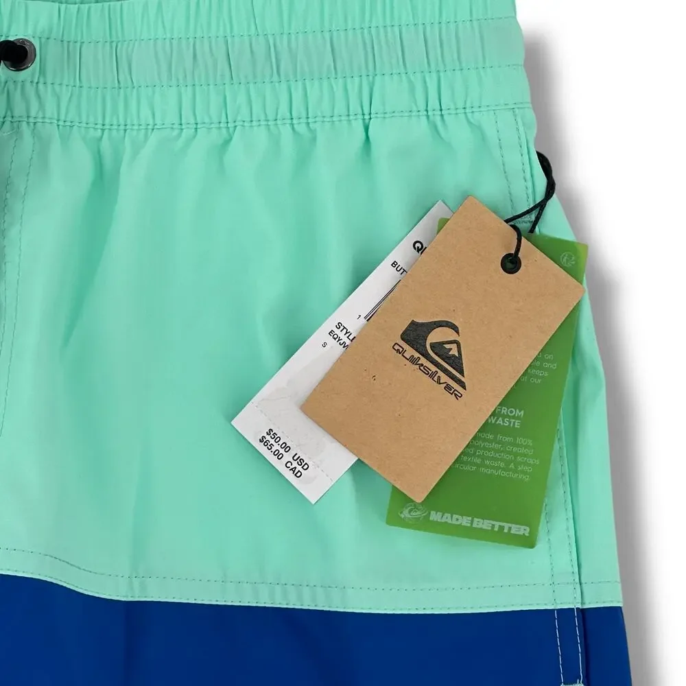 Quiksilver Butt Logo Volley Swim Trunks Shorts Mens Size Small